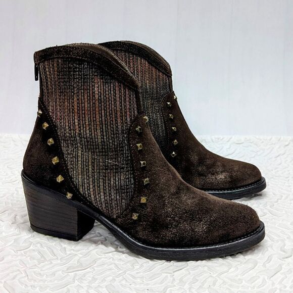 SESTO MEUCCI | Shimmery Leather Mirka Boots sz 7.5M - Picture 1 of 13